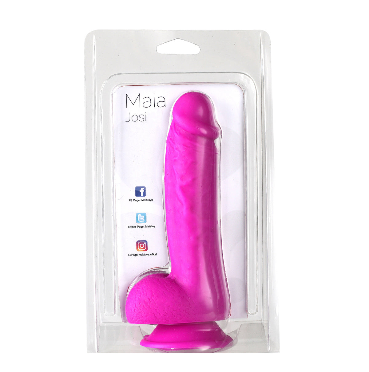 JOSI 8IN REALISTIC SILICONE DONG PURPLE