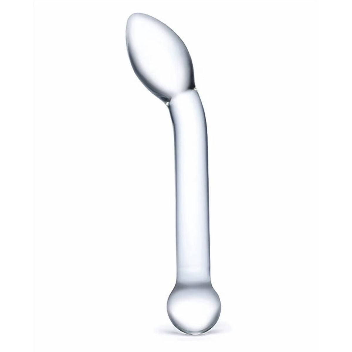 GLAS 8 SLIMLINE G SPOT GLASS DILDO "