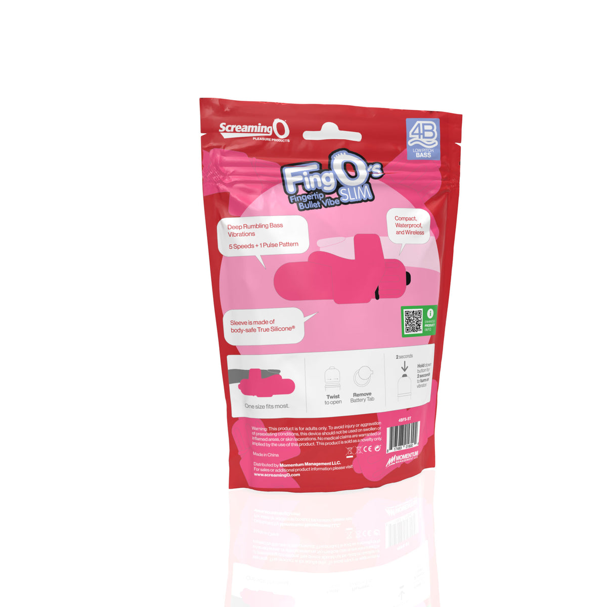 SCREAMING O 4B FINGO SLIM STRAWBERRY (BASS)
