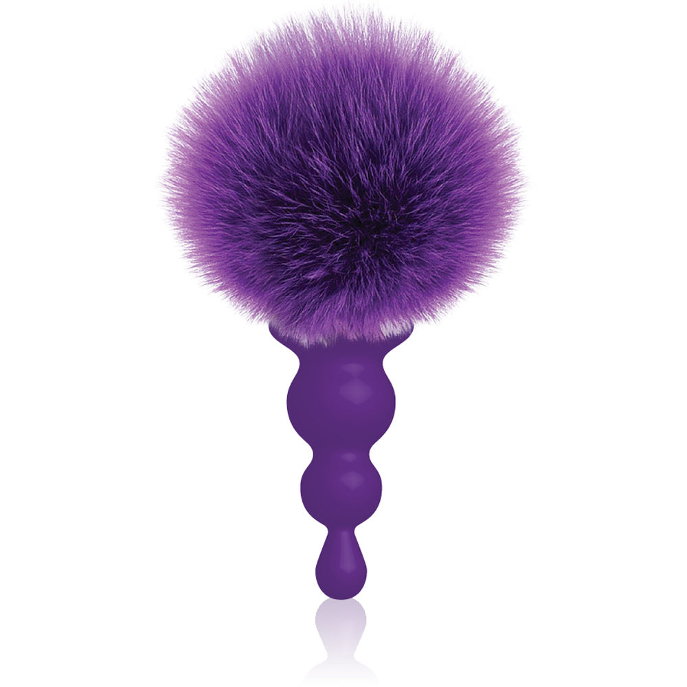THE 9S COTTONTAILS BUNNY TAIL BUTT PLUG BEADED PURPLE