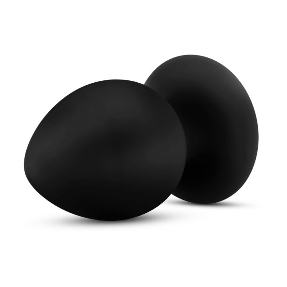 ANAL ADVENTURES PLATINUM SILICONE ANAL STOUT PLUG LARGE BLACK