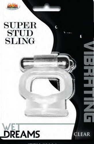 WET DREAMS SUPER STUD SLING CLEAR