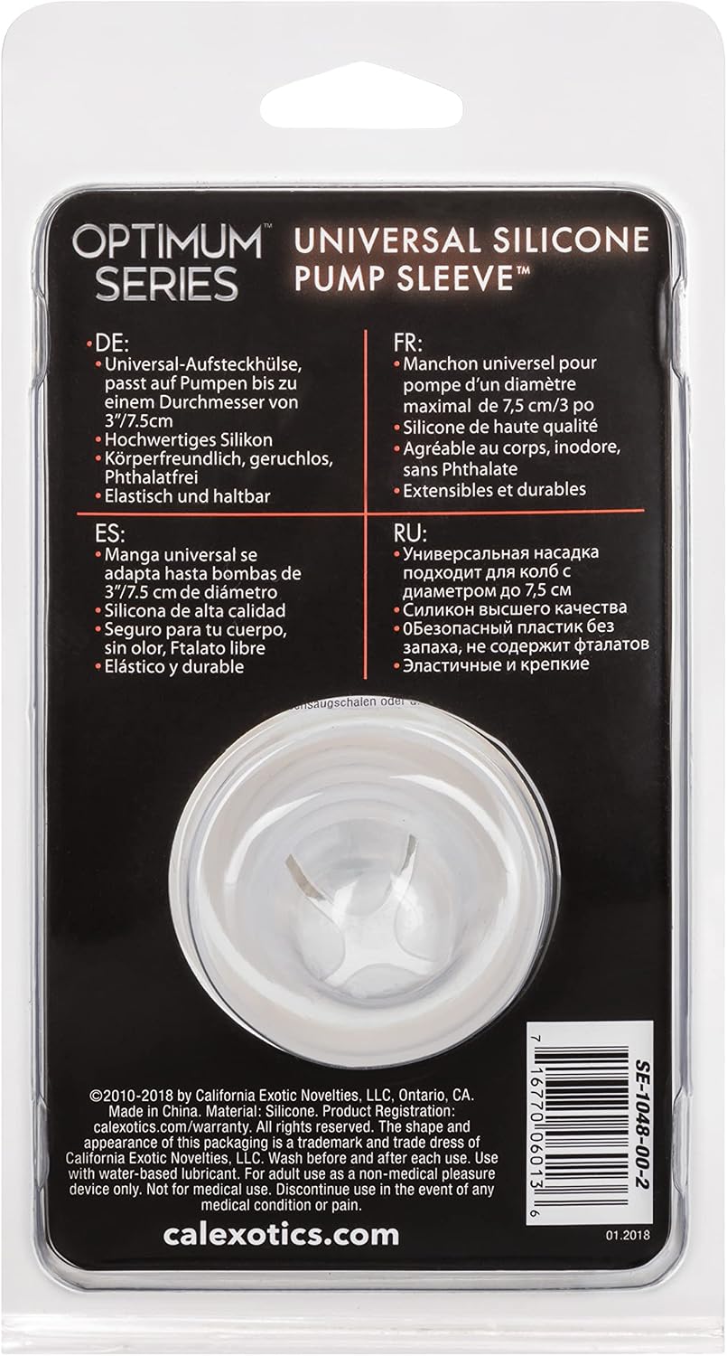 Universal Silicone Pump Sleeve Clear – Soft Stretch Silicone Pump Cylinder Sleeve | CalExotics Optimum Series
