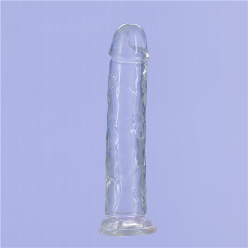 Addiction Crystal 7 Vertical Dong Clear Tpe W/ Bullet
