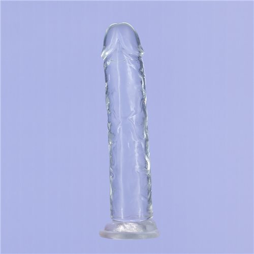 Addiction Crystal 7 Vertical Dong Clear Tpe W/ Bullet