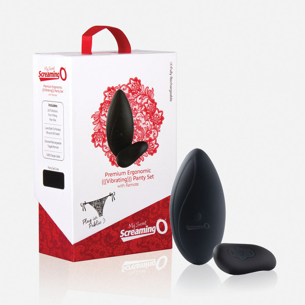 PREMIUM ERGONOMIC VIBRATING PANTY SET W/ REMOTE