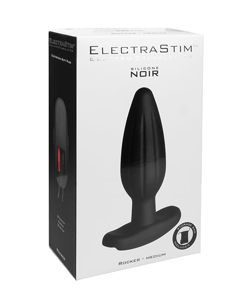 ElectraStim Silicone Noir Rocker Butt Plug - Medium