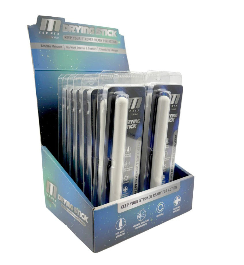 M for Men Drying Stick White 12pcs Counter Display