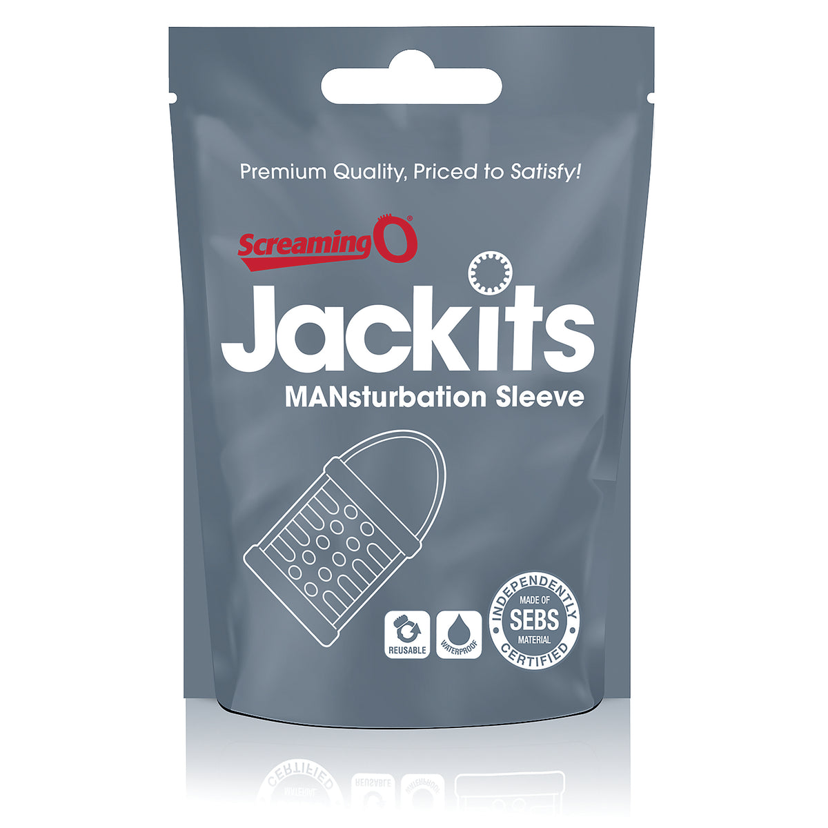 Jackits Mansturbation Sleeve - 12 Count Pop Box Display - Clear