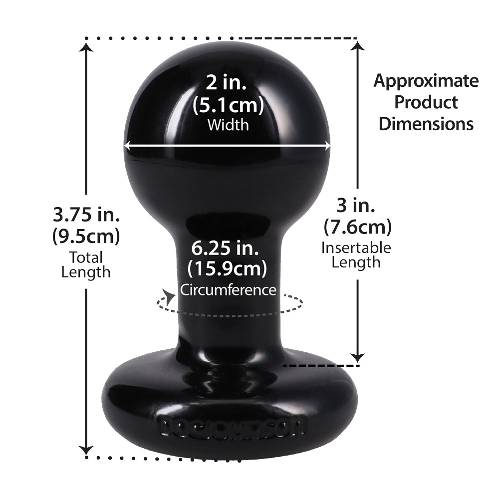 Round Butt Plug Small - Black