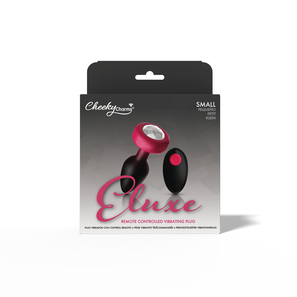 Eluxe Vibrating Clr Gem Rbyombre Plug Sm With Remote