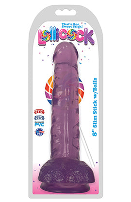 LOLLICOCK 8 SLIM STICK W/BALLS GRAPE ICE "