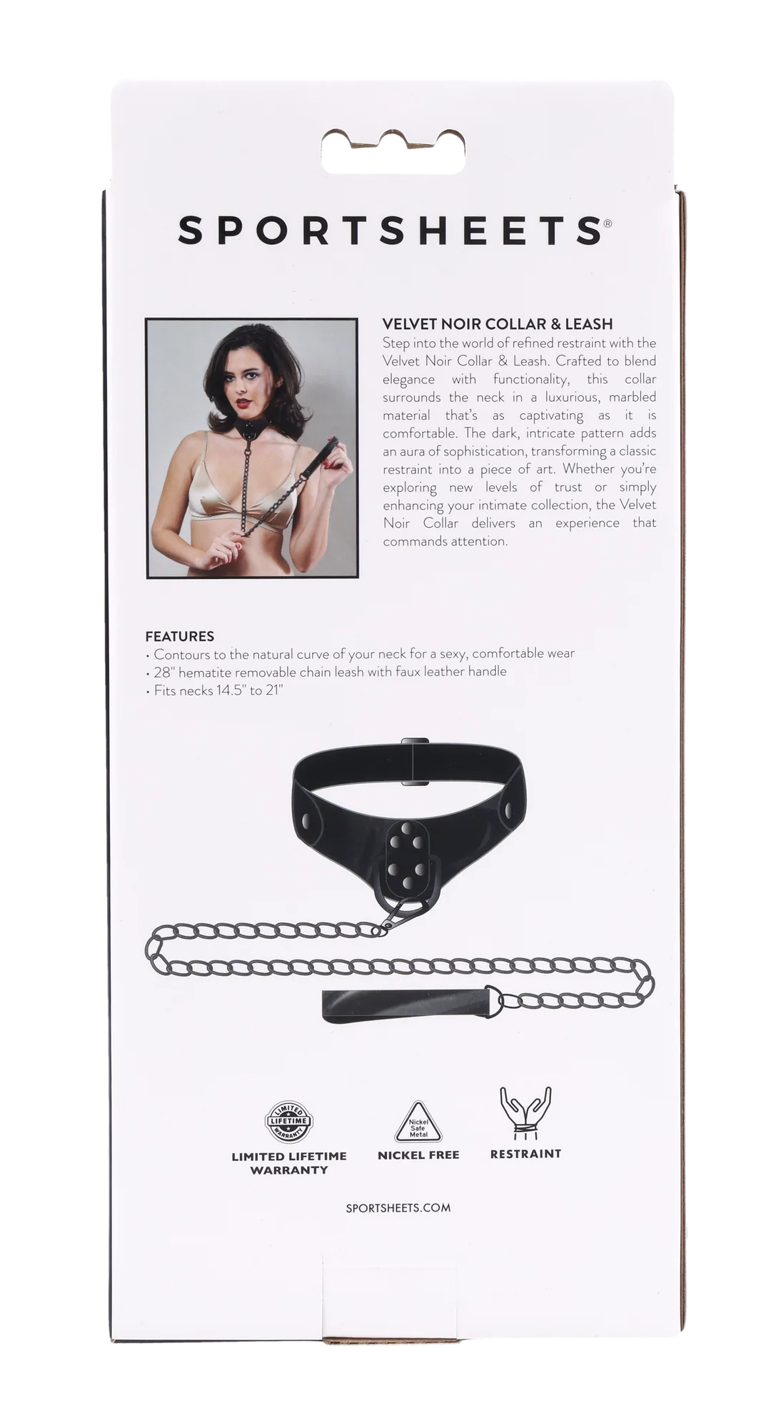 Velvet Noir Adjustable Collar & Leash Set