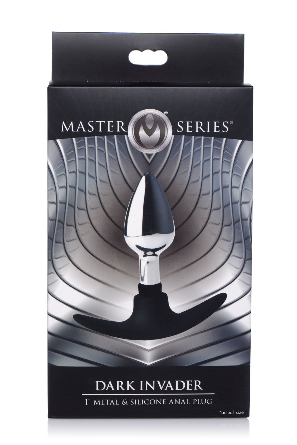 MASTER SERIES DARK INVADER METAL & SILICONE ANAL PLUG SMALL