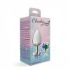 CHEEKY CHARMS HEART CLEAR IRIDESCENT LARGE SILVER PLUG