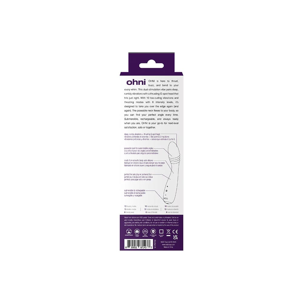 Vedo Ohni G-Spot Thrusting Vibe – Purple