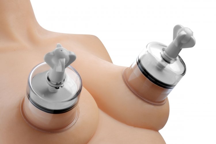 XR Brands Size Matters XL Nipple Sucker – Clear Adjustable Suction Nipple Pump