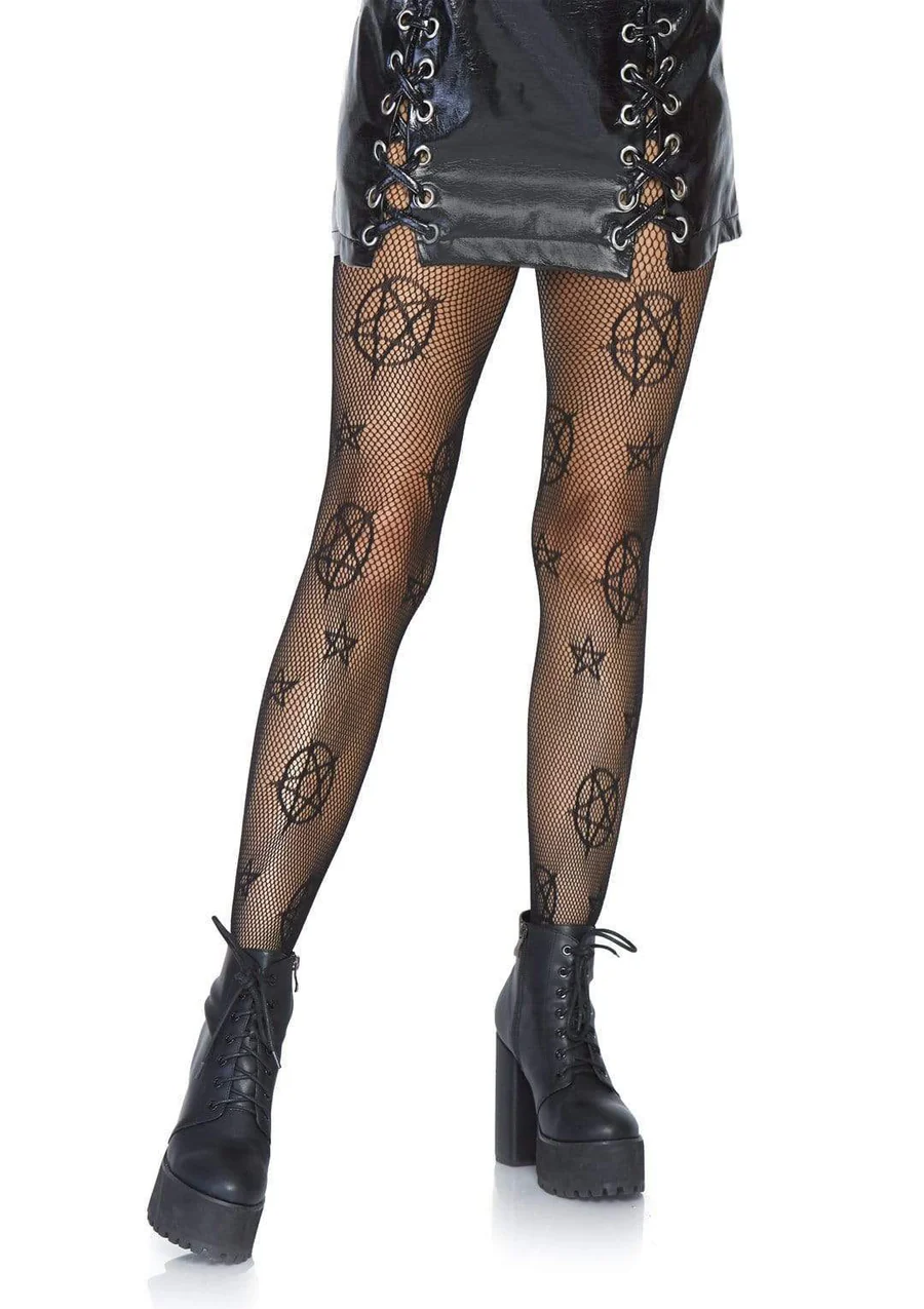 Occult Net Tights Black Os