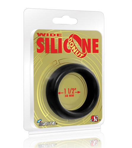 WIDE SILICONE DONUT BLACK 1.5IN
