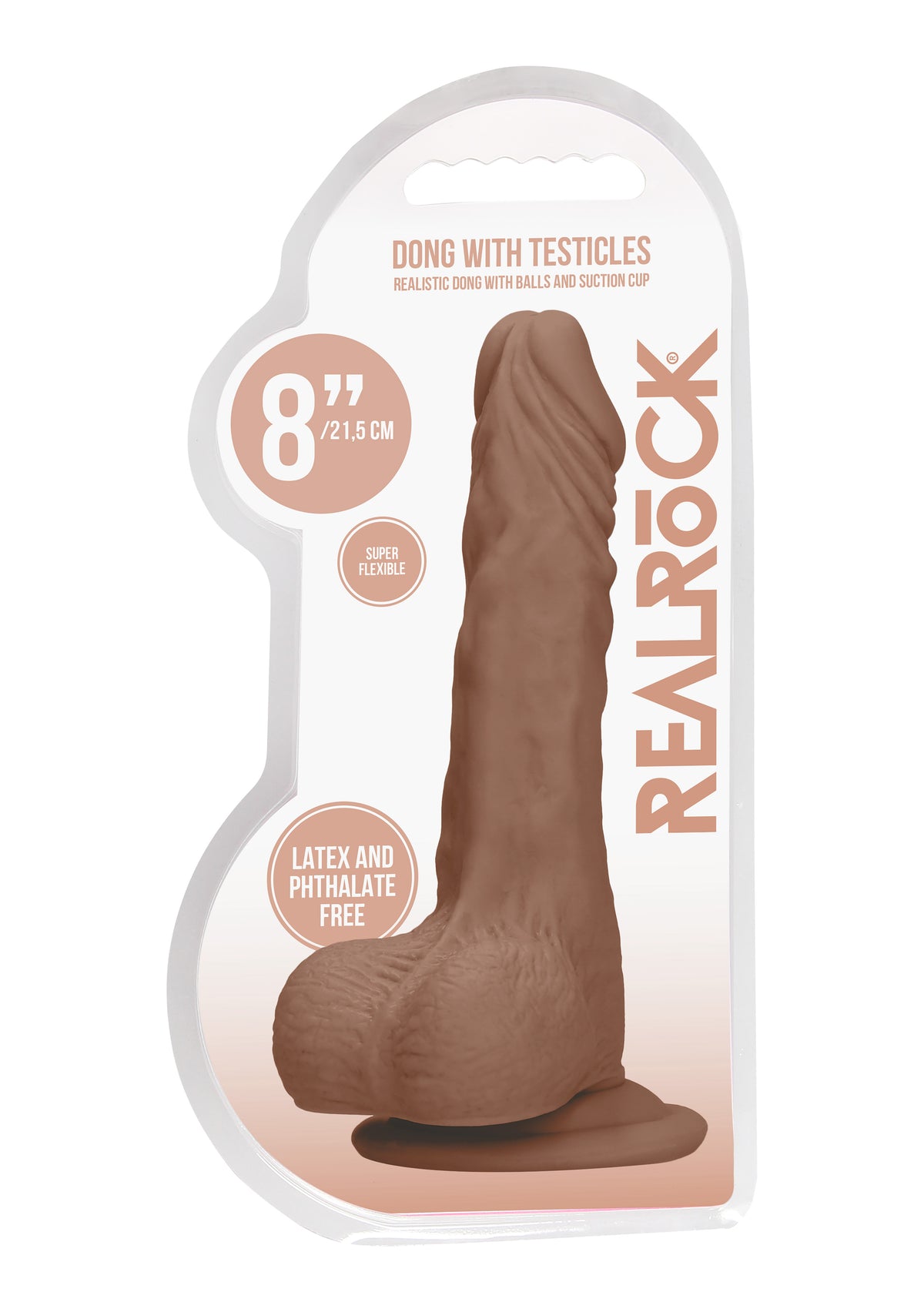 REALROCK 8IN DONG TAN W/ TESTICLES