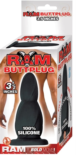 Ram Butt Plug 3.5-Inches - Black