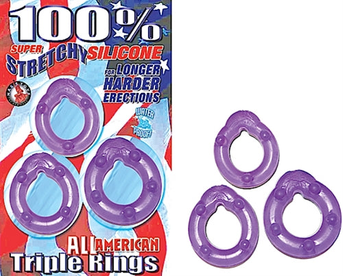 ALL AMERICAN TRIPLE RINGS PURPLE