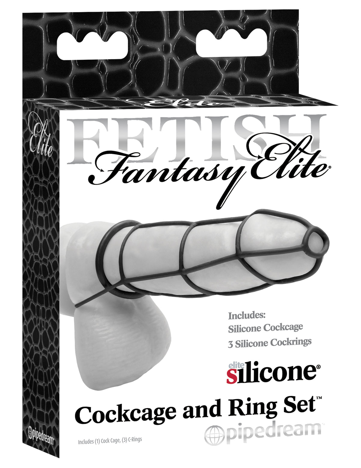 Fetish Fantasy Elite Cockcage and Ring Set - Black