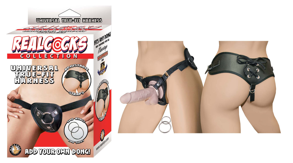 REAL COCKS UNIVERSAL TRUE FIT HARNESS BLACK