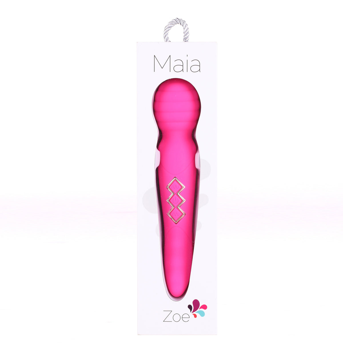 ZOE RECHARGEABLE DUAL VIBRATING WAND HOT PINK