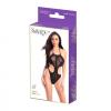 SHEER BODYSUIT BLACK RHINESTONE