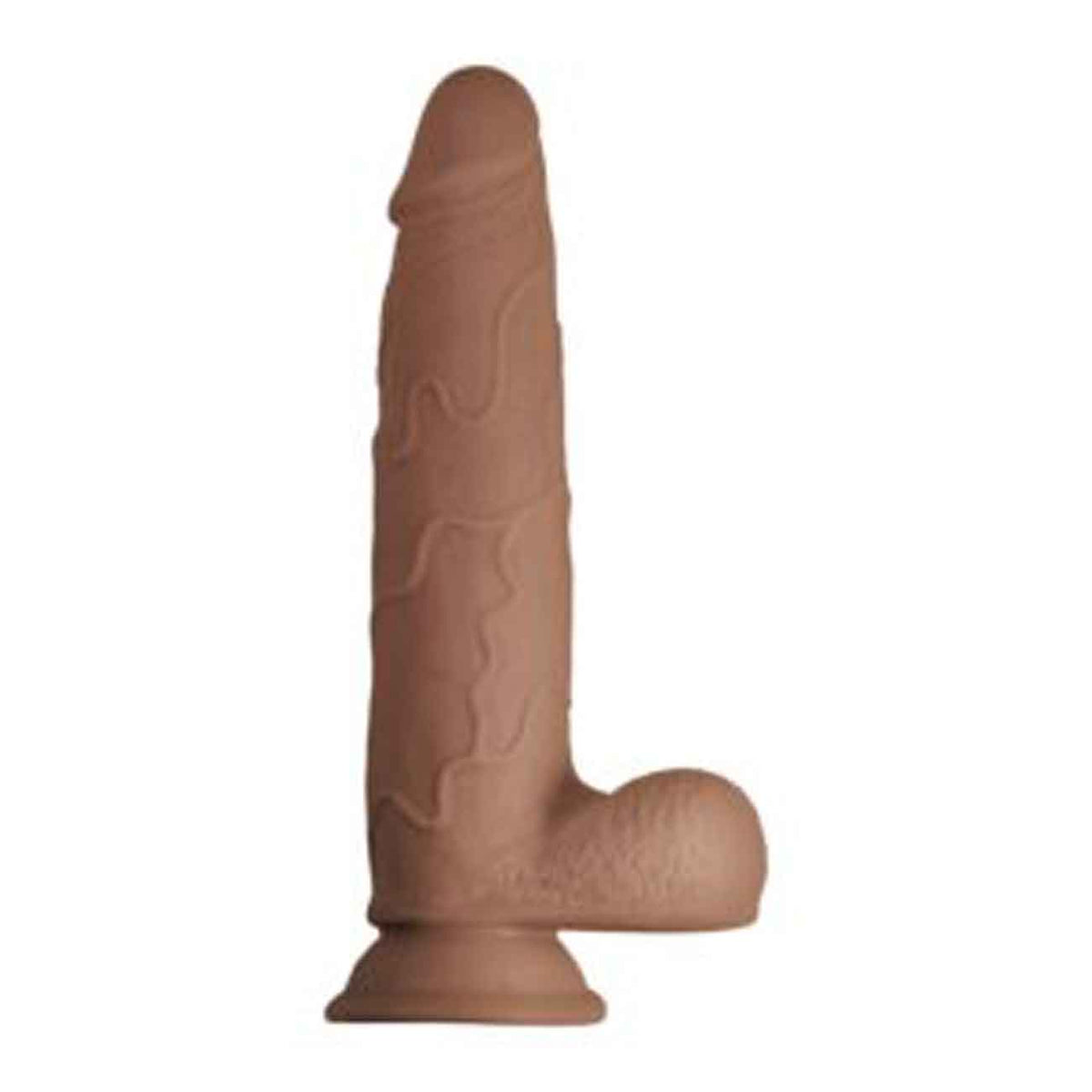 REAL COCKS DUAL LAYERED #9 BROWN THICK 9 "
