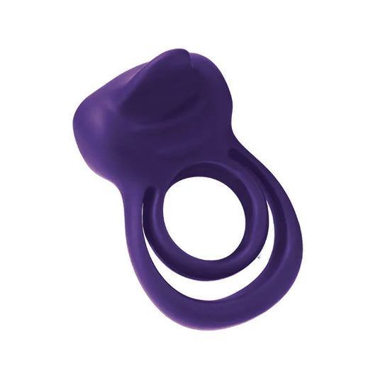 VēDO Thrust Rechargeable Dual C-Ring Purple – Waterproof Silicone Couples Ring