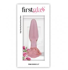FIRST GLASS ROSE BUTT PLUG M
