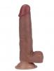 REAL SKIN 7.5 DUAL LAYER DILDO LIGHT BROWN "