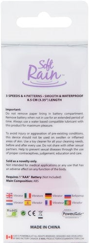 Soft Rain Power Bullet 3 Inch Breeze Coated 7  Function - Lavender