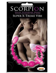 Super Xtreme Scorpion Vibrating C-Ring Magenta – Waterproof Silicone Cock Ring