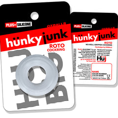 Roto Grooved Gripper-Ribbed Cockring Clear Steam