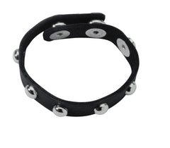 Spartacus Studded C Ring Black – Adjustable Leather Cock Ring with Metal Studs