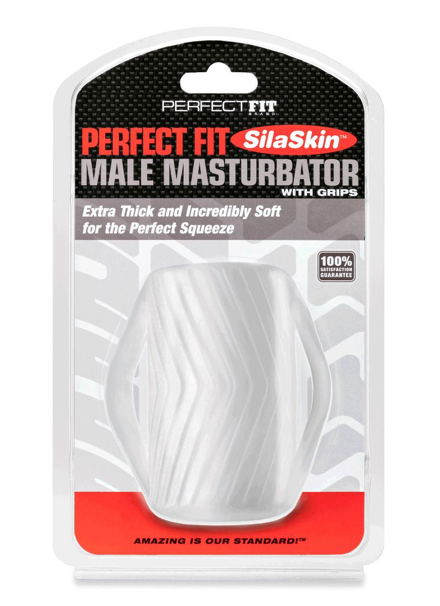 PERFECT FIT MALE MASTURBATOR W/ GRIP CLEAR