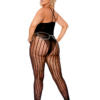 Elegant Moments Opaque and Crochet Bodystocking