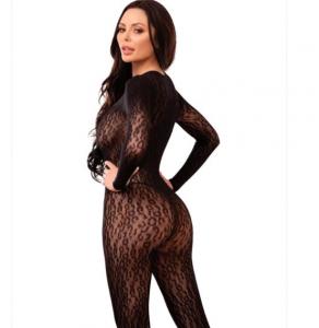 SAVAGE ME LUXE KITTY SLEEVE BODYSTOCKING BLACK