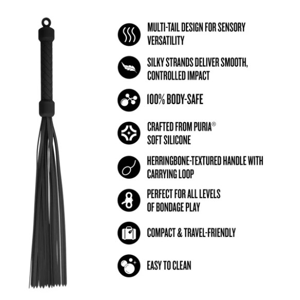 Temptasia Ardor - Flogger - Black