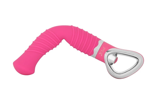 Ellie G Bendable Vibrator Ribbed - Pink