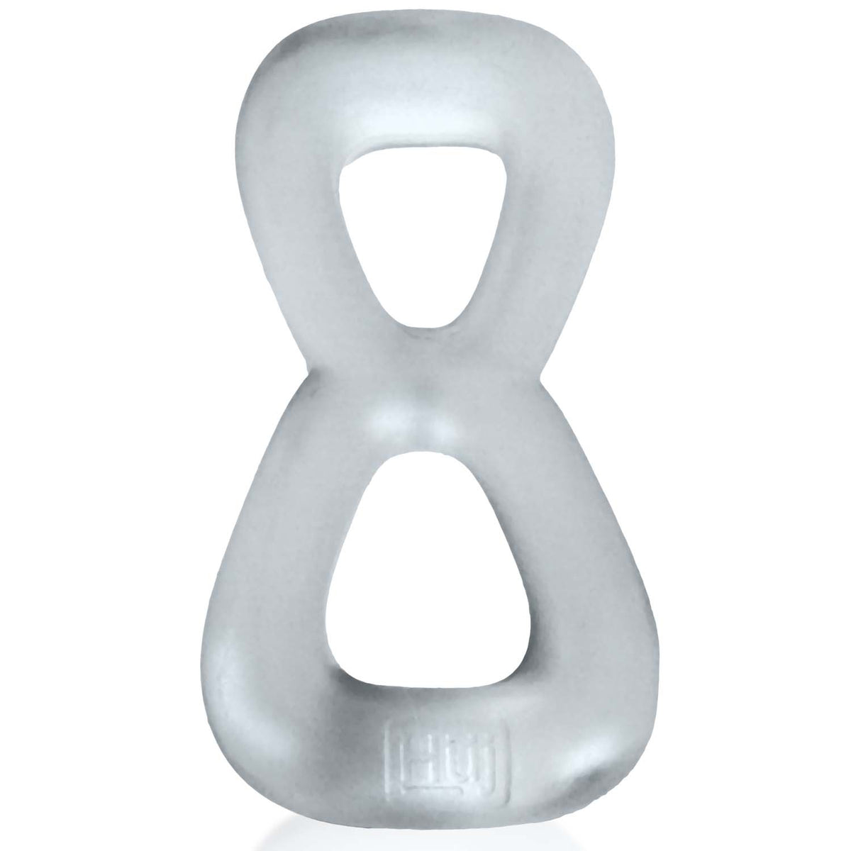 Boomerang Double-Ring Cockring & Nut-Tugger Clear Steam