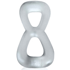 Boomerang Double-Ring Cockring & Nut-Tugger Clear Steam