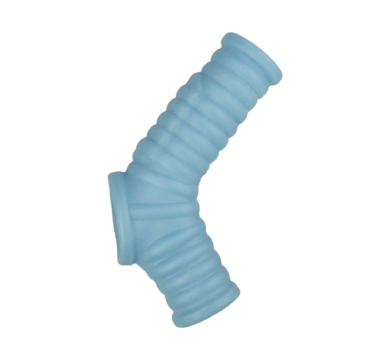 Vibrating Power Sleeve Ribbed Fit Blue – Textured Enhancement Sleeve | Nasstoys