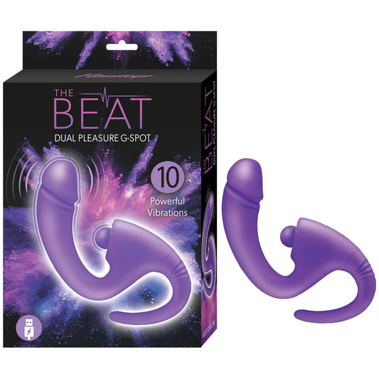 The Beat Dual Pleasure G-Spot Vibrator Purple – Rechargeable Dual Motor Silicone Massager