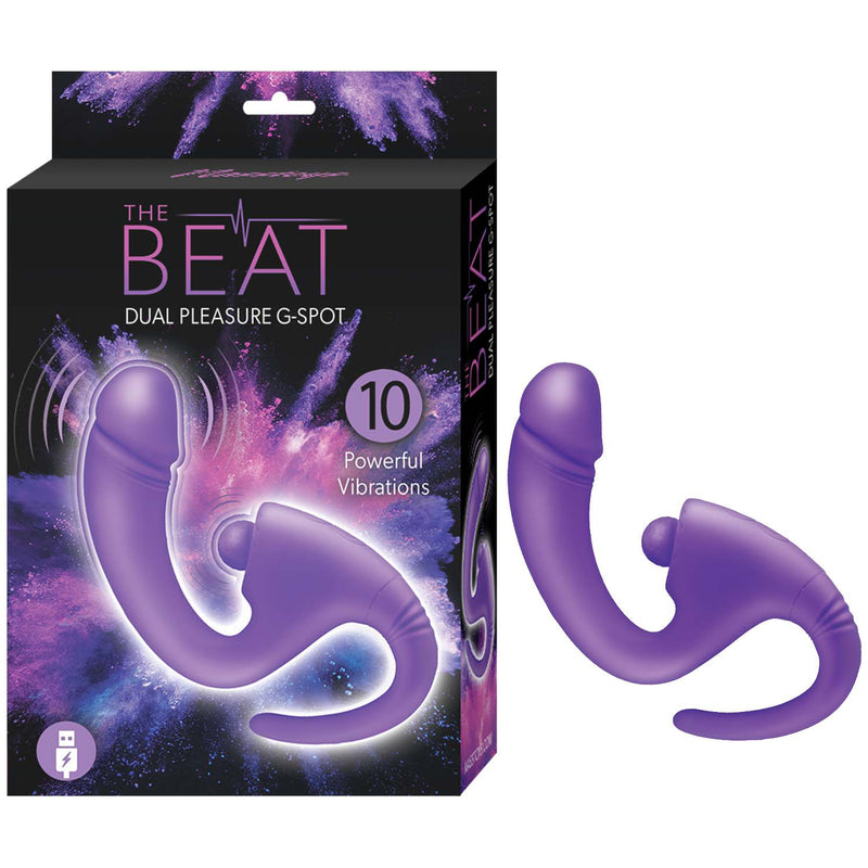 The Beat Dual Pleasure G-Spot Vibrator Purple – Rechargeable Dual Motor Silicone Massager