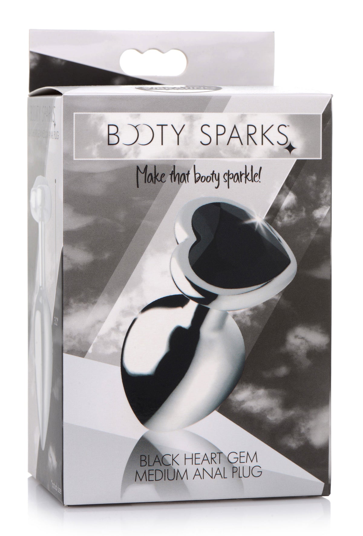 BOOTY SPARKS BLACK HEART GEM ANAL PLUG MEDIUM