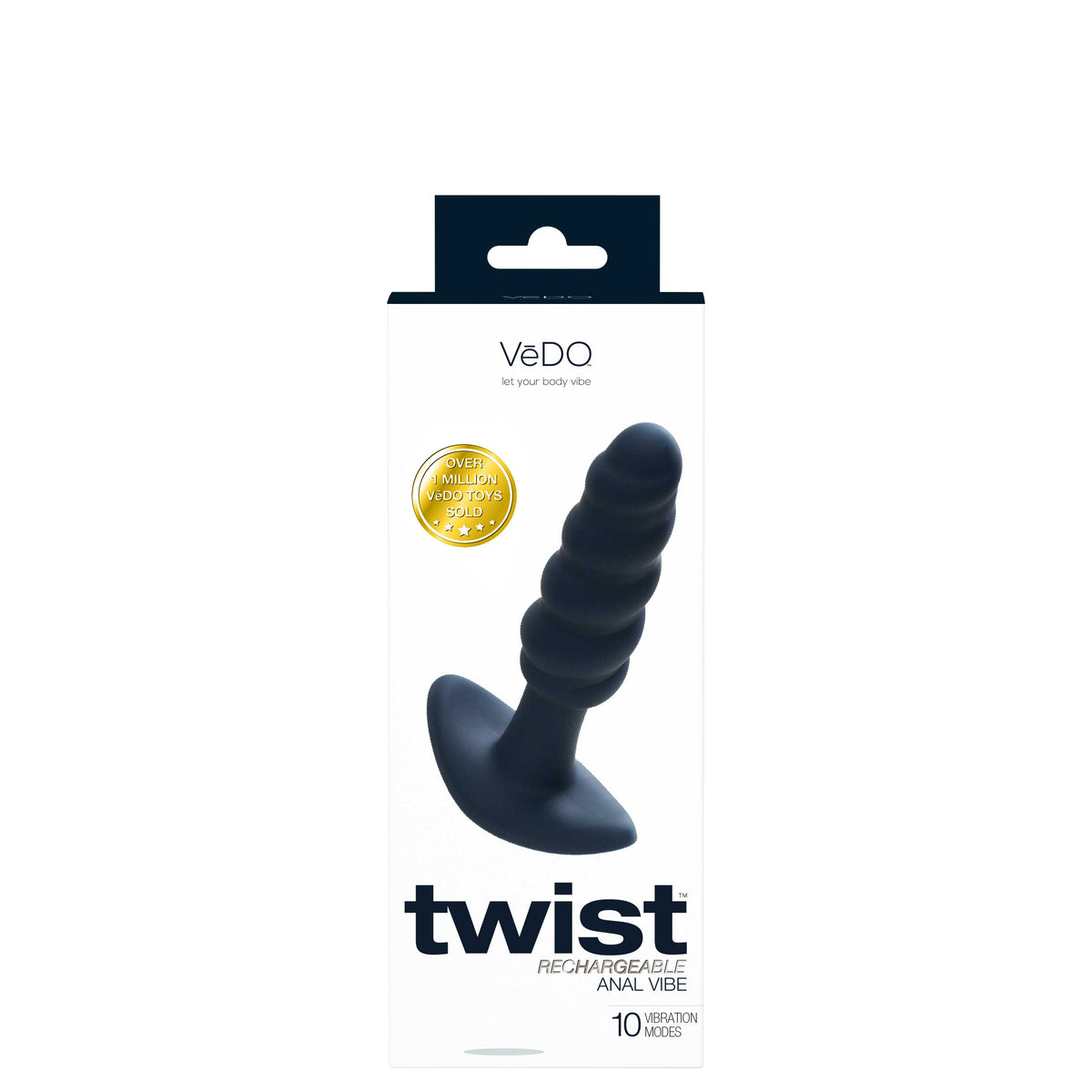 VEDO TWIST RECHARGEABLE ANAL PLUG BLACK PEARL